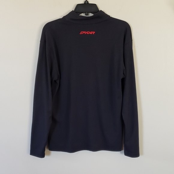 Spyder Tracker Webbed T- neck Tech 1/2 Zip Men’s Black Size Medium - Picture 3 of 7